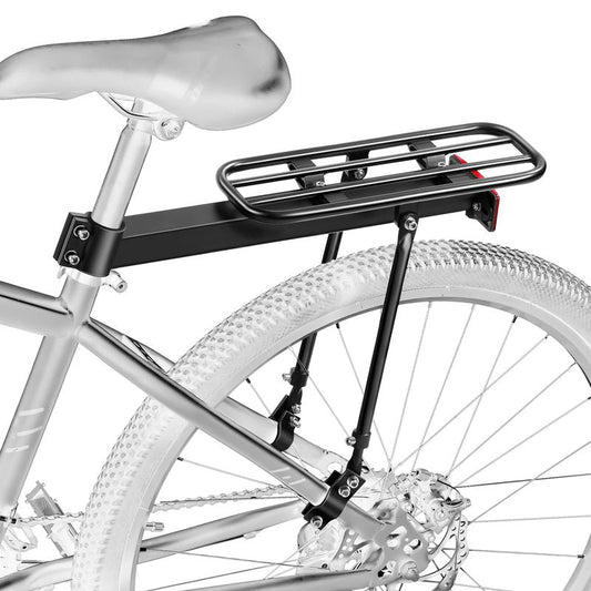 YONTUO BCR13V1:Rear Bike Rack,Bike Cargo Rack,Aluminum Alloy,Large Size Reflective,Full - Enclosed Integrated Chuck,Universal