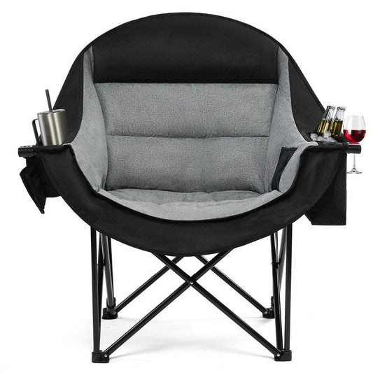 apollo walker Extra Wide Oversized Camping Chair - Heavy Duty Padded Folding Chair with Cooling Bag, Cup Holder & Carry Bag