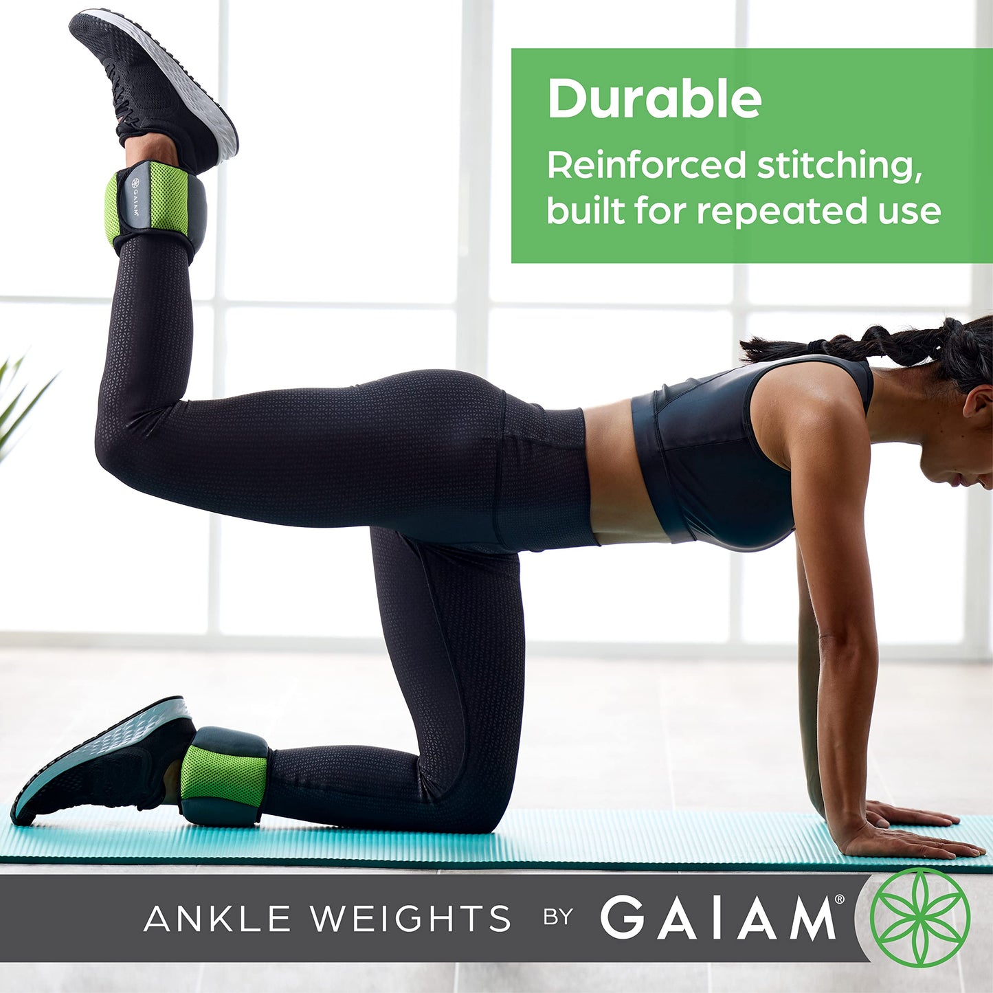 Gaiam Wrist and Ankle Weights, Wearable Bracelet to Strengthen, Tone & Sculpt, Adjustable Ankle Weights for Women & Men for Yoga, Dance, Pilates, Barre, Cardio, Home & Gym Use