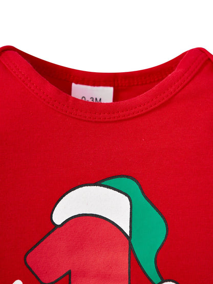RETSUGO My First Christmas Baby Clothes Baby Boys Girls 1st Xmas Outfit Newborn Infants Long Sleeve Romper and Pants Set 3-6 Months/2125