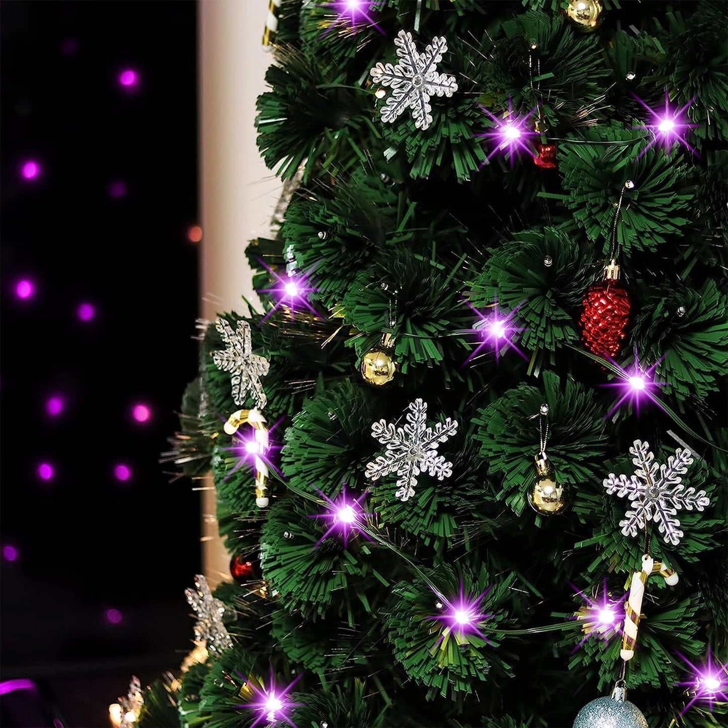 WATERGLIDE Extra Long 328 FT Halloween Lights, 1000 LED Outdoor Fairy String Light, Green PVC Copper Wire Christmas Lights, Plug in 8 Modes & Waterproof for Tree Party Home Yard Decor, Purple