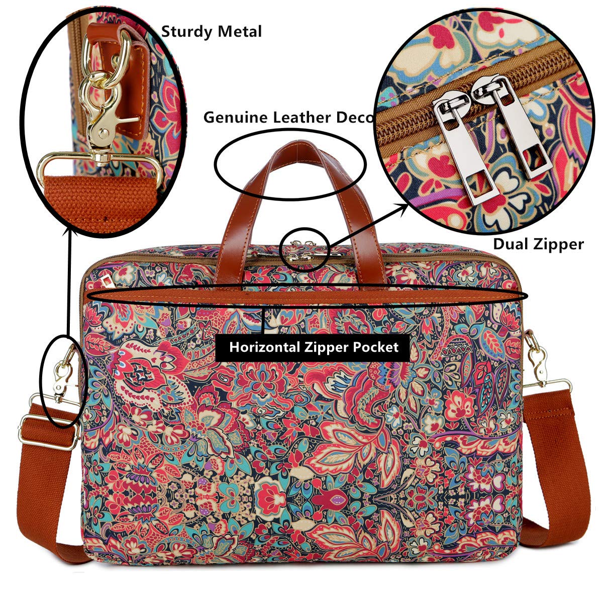 Baosha Multicoloured 17inch Laptop Computer Bag Messenger Bag Briefcase for Women BC-07, Hs, L, Classic
