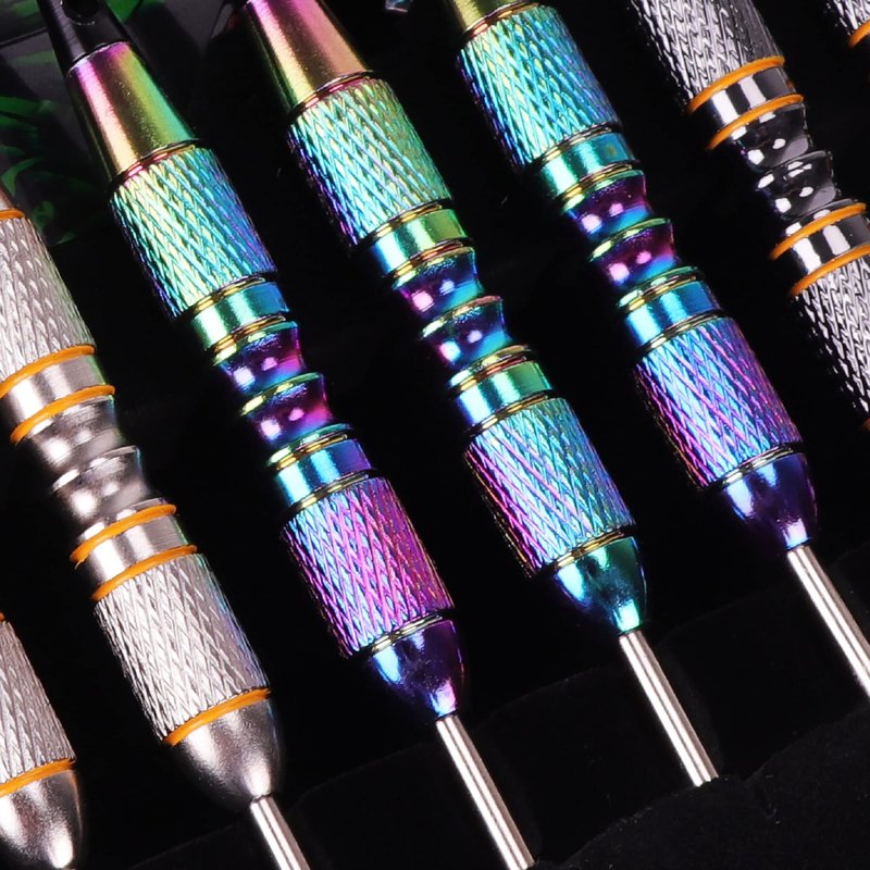 Turnart Darts Metal Tip Set - Steel Tip Darts Darts Set Professional Metal Darts 12 pcs 22/24 Grams Pro Dart Set with Stylish Case Aluminum Shafts Extra 9 Flights