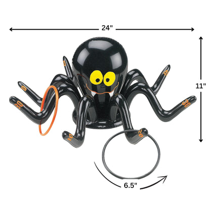 Fun Express - Inflate Spider Ring Toss Game for Halloween - Toys - Inflates - Inflatable Games - Halloween - 5 Pieces