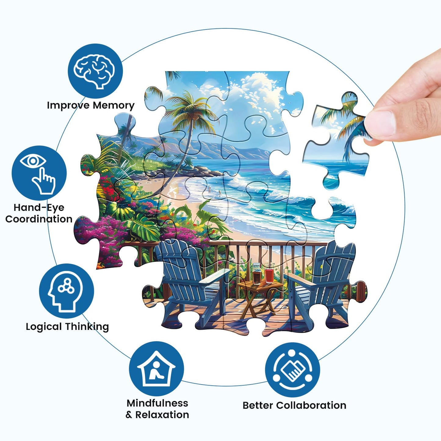 Jigsaw Puzzles for Adults 500 Pieces, Interlock Perfectly Letter on Back No Dust, Home Decor Birthday Party Gift Toy for Men Women Elders Seniors, 1:1 Poster Educational Toys & Games | 20.5 x 15 in