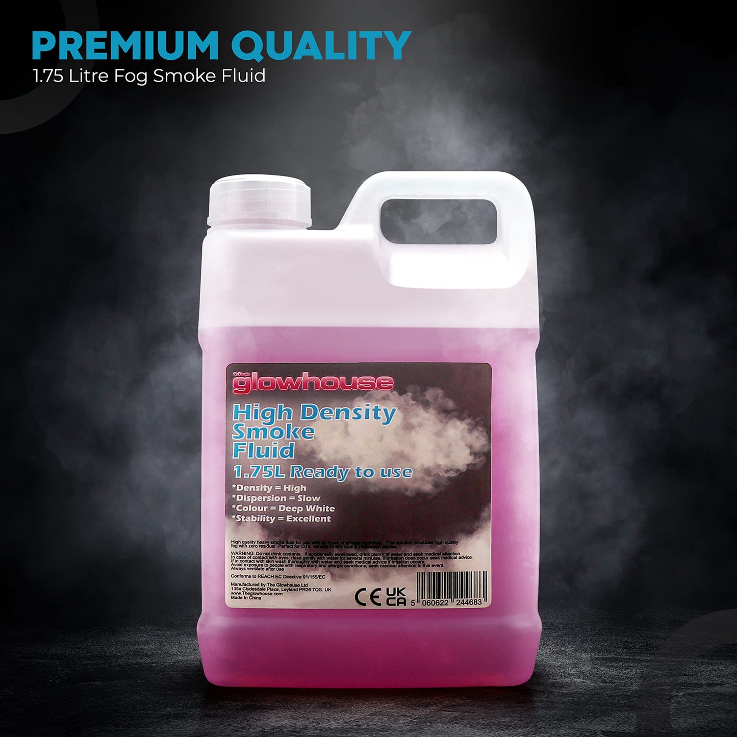 The Glowhouse Fog Machine Liquid, Super High Density Fog Juice for Fog Machine, Universal 59fl.oz Smoke Juice, Haze and Mist Effect, Fog Fluid for Party Atmosphere