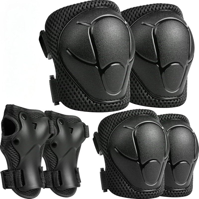Kids Protective Gear Set - Knee & Elbow Pads with Wrist Guards for Ages 3-8 | Durable 3-in-1 Skating & Cycling Protection, Includes Organizer Bag