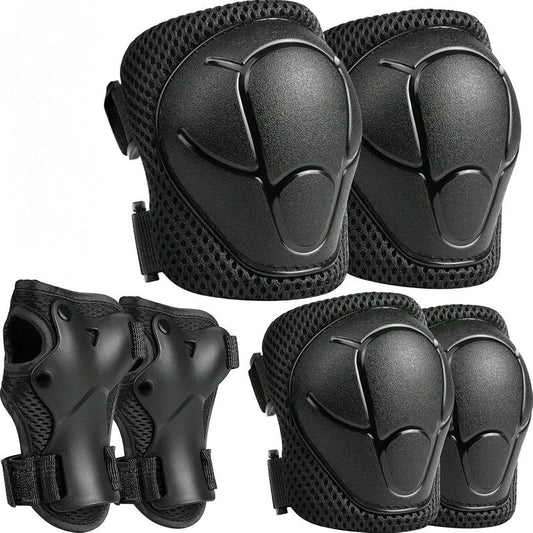 Kids Protective Gear Set - Knee & Elbow Pads with Wrist Guards for Ages 3-8 | Durable 3-in-1 Skating & Cycling Protection, Includes Organizer Bag