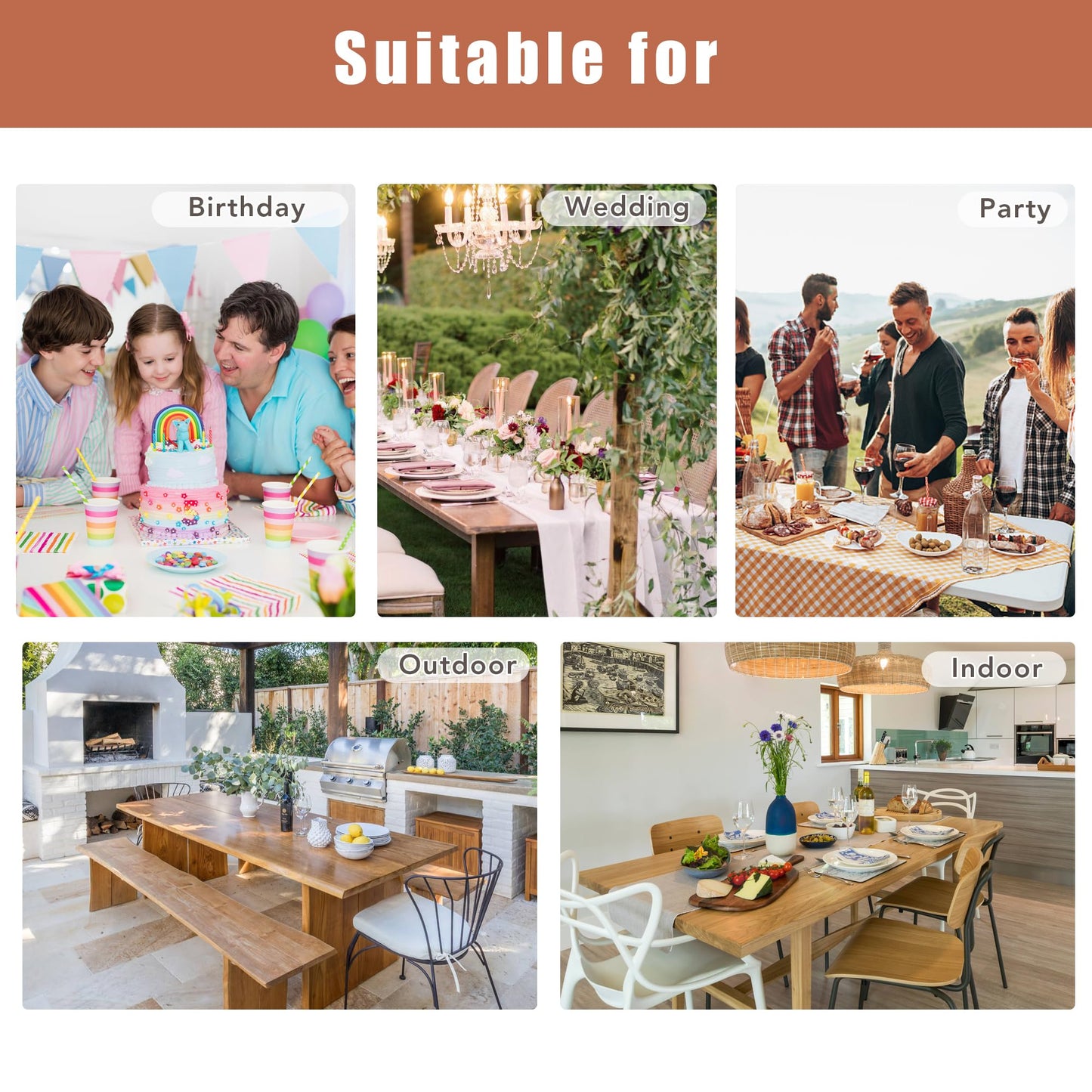 Fitable Sage Green Round Table Cloth, 2 Pack - 60 inch in Diameter - Waterproof Wrinkle Resistant Textured Fabric Tablecloth, Jacquard Decorative Table Cover for Dinner, Party, Banquet, Event