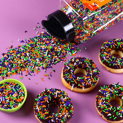 Halloween Sprinkles, Halloween Jimmies Sprinkles for Cake Decorating, 1.32LB Bulk Edible Sprinkles for Cupcake Toppers Baking Cookie Ice Cream Dount Chocolate