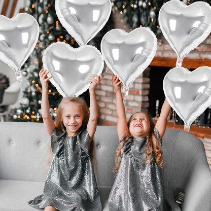 12 Pcs Red Heart Balloons,18 Inch Heart Foil Balloons Love Balloon Valentine Balloon for Birthday Party Wedding Engagement Party Baby Shower Valentine Day Decorations (red)