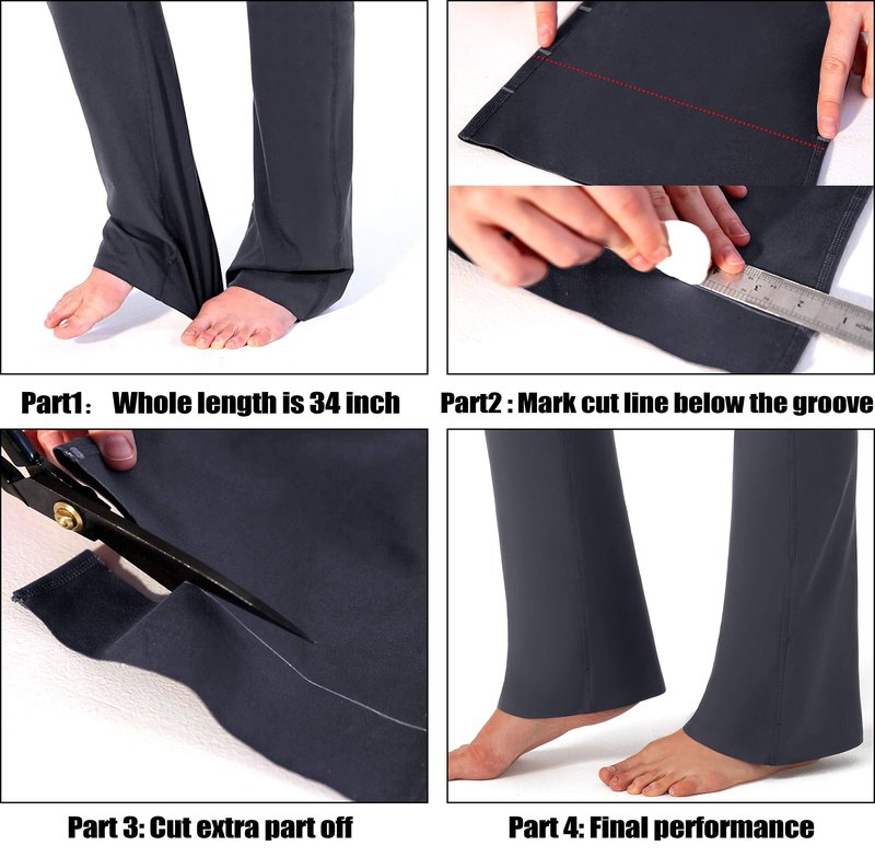 G Gradual Women's Yoga Pants with Pockets Flare Leggings High Waist Yoga Dress Pants Tall Bootcut Casual Work, Coffee, Medium