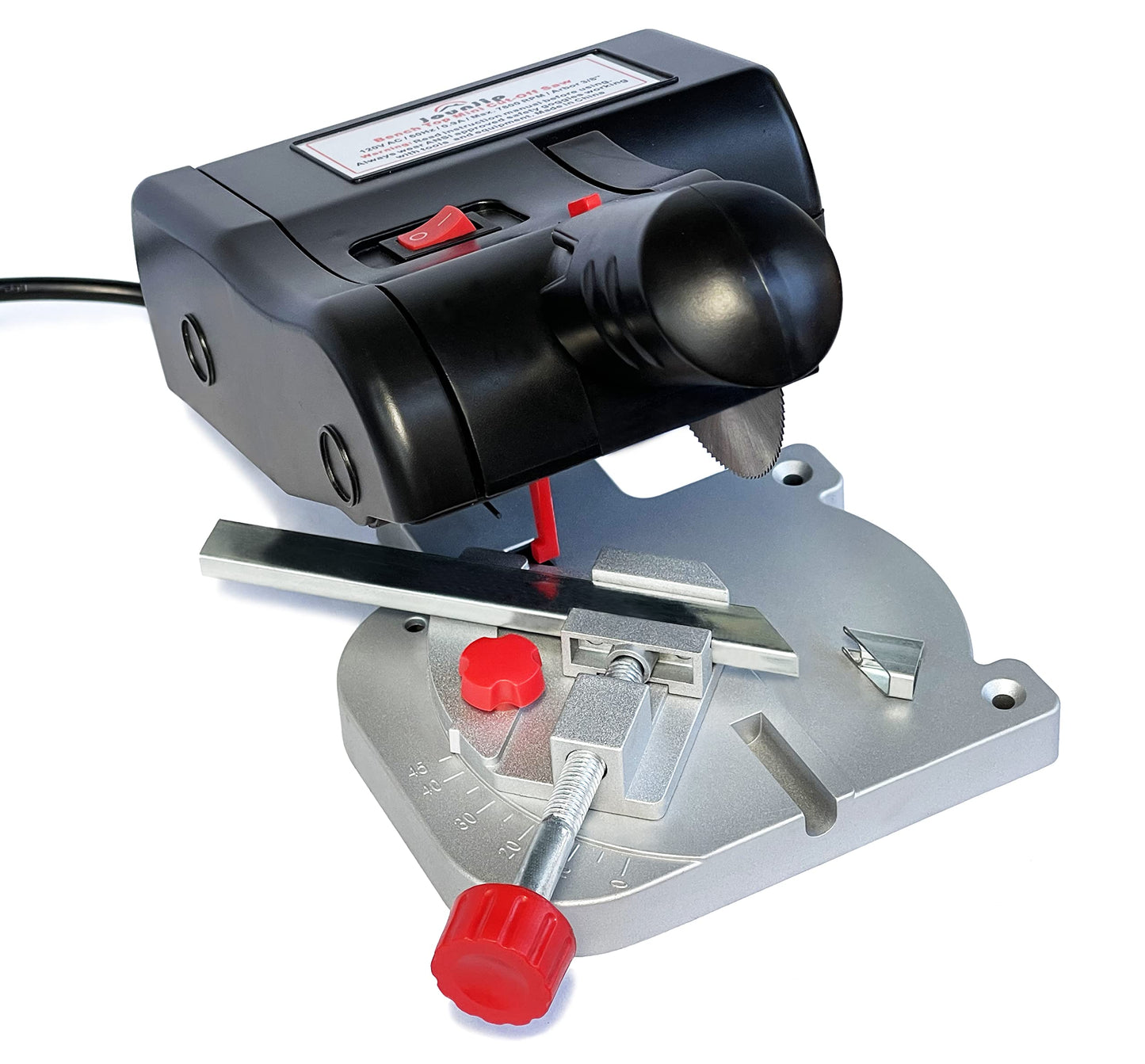 JOUNJIP Mini Miter Cut-Off Chop Saw for Hobby Miniature Model Making, Carbon Arrow Shafts, Zinc Stained Glass Came, 223/5.56 Brass - Cuts Max. 1/2" High x 1/2" Wide or 1/4" H x 3/4" W