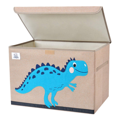 CLCROBD Foldable Kids Large Toy Chest with Flip-Top Lid, Collapsible Fabric Animal Toy Storage Organizer/Bin/Box/Basket/Trunk for Toddler, Children and Baby Nursery (Dinosaur)