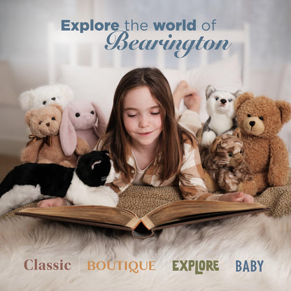 Bearington Baby Touchdown, 5.5 Inch Plush Stuffed Baby Football Soft Ring Rattle - Newborn Toys - Soft Rattle