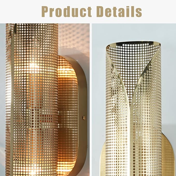 Modern Curved Sconce, Curved Metal Wall Light, Brushed Brass Vanity Light Beside/Over Mirror, Wall Sconce for Living Room, Bedroom