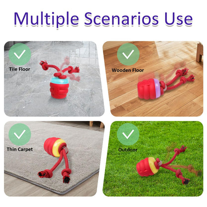 Giociv Interactive Dog Toys with Motion Activated, Squeaky Dog Toy Active Rolling Ball Wicked Ball for Daily Training