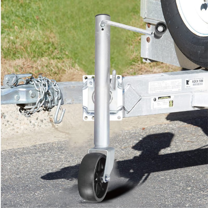 Big RED Boat Trailer Jack with 6-Inch Single Wheel,1000 Lbs Capacity Swing-Back Bolt-On Heavy Duty Swivel Trailer Jack,ATR39001R