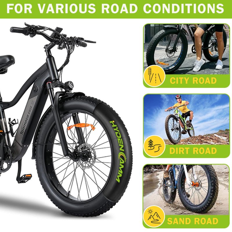 Hydencamm 4 Pack 26x4.0 Fat Bike Tube, 26'' x 3.5/4.0 AV Schrader Valve, Premium Butyl Fat Tire Tube 26x4 with 2 Tire Levers, 26x4 Tube Compatible with Mountain, City and Road Bikes, E-Bike, Fat Bike
