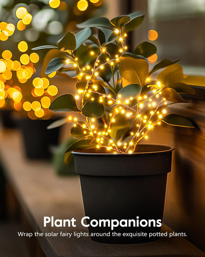 Brightown Outdoor Waterproof, 9.8Ft 120 LED String Lights, 8 Modes Firecracker Fairy Lights for Patio Balcony Wedding Christmas Decor (Warm White)