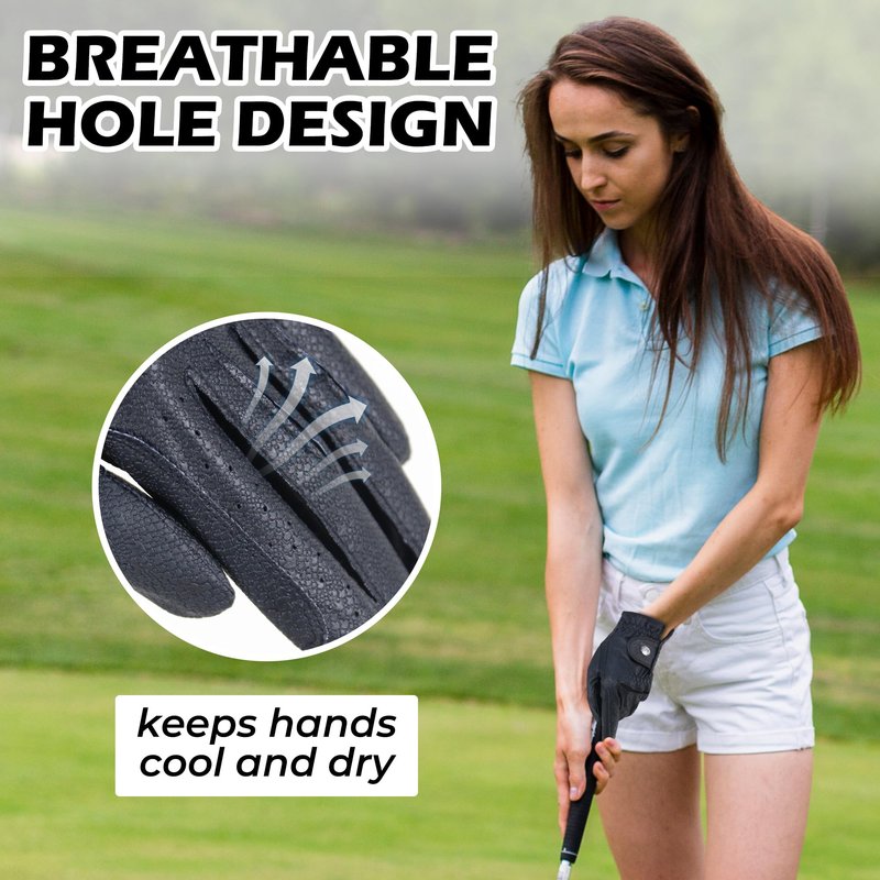 GIAMZONP Womens Golf Glove, Left Right Hand Ladies Golf Gloves, Durable & Breathable, Great Gift for Women