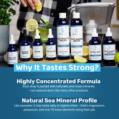 Ultra Lyte Keto Electrolytes Trace Mineral Drops – Highly Concentrated Mineral Supplements with Zero Calories – Vegan-Friendly Electrolyte Drops for Hydration, Muscle Cramp – 96 Servings