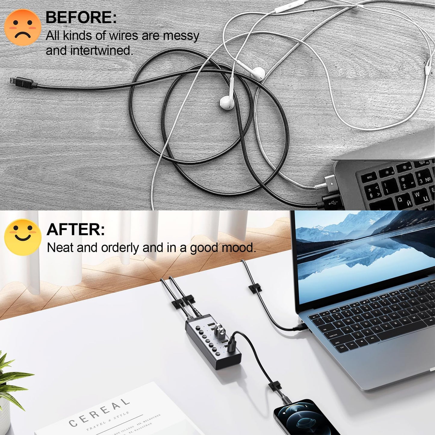 Romeda 100 Pieces Adhesive Cable Clips, Upgrade Wall Clamp Cord Clips Wire Clips for Cords, Charging Cable Management, Clips Wire Holder Wire Management for Ethernet Cables, Under The Table, Cars