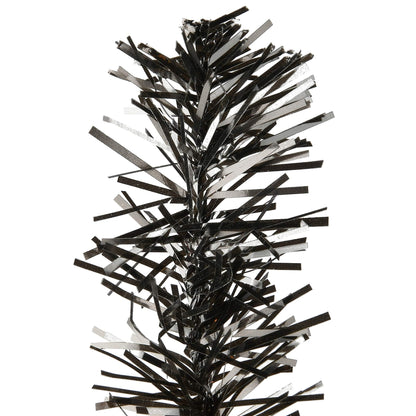 National Tree Company Tinsel Tree, Black, Orange, Halloween Collection, 24 in