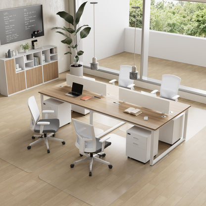 NATRKE Clear Office Chair Mat for Hard Floor, Transparent Computer Desk Chair PVC Mat for Furniture Wooden Floor Protector for Home Office, BPA and Phthalate Free, 122x92 cm (48"x36")