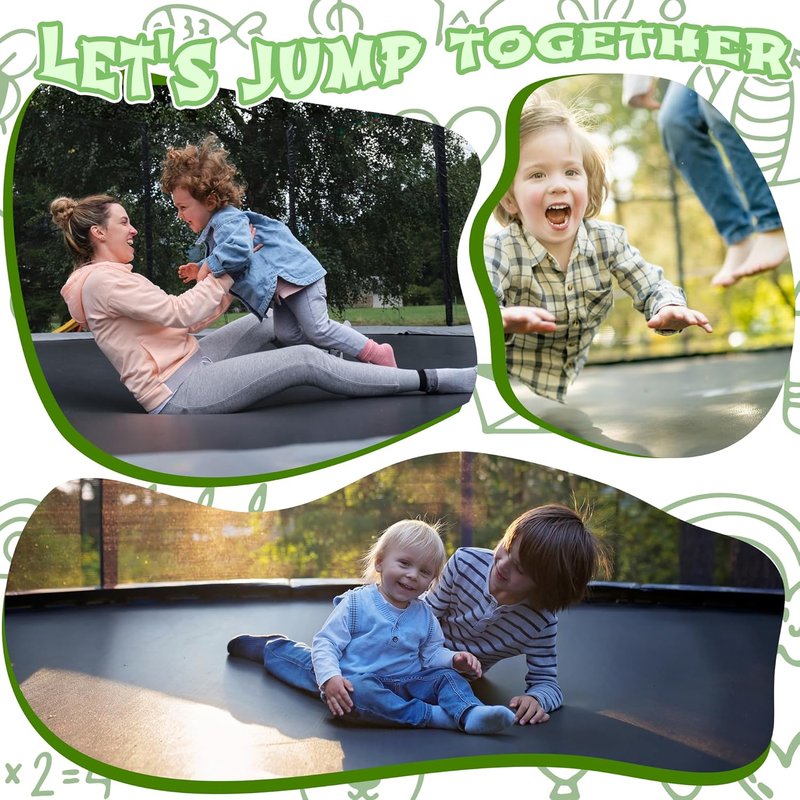 14FT Outdoor Trampoline for Kids - ASTM Approved with Safety Enclosure Net & Ladder | Rust-Resistant Frame