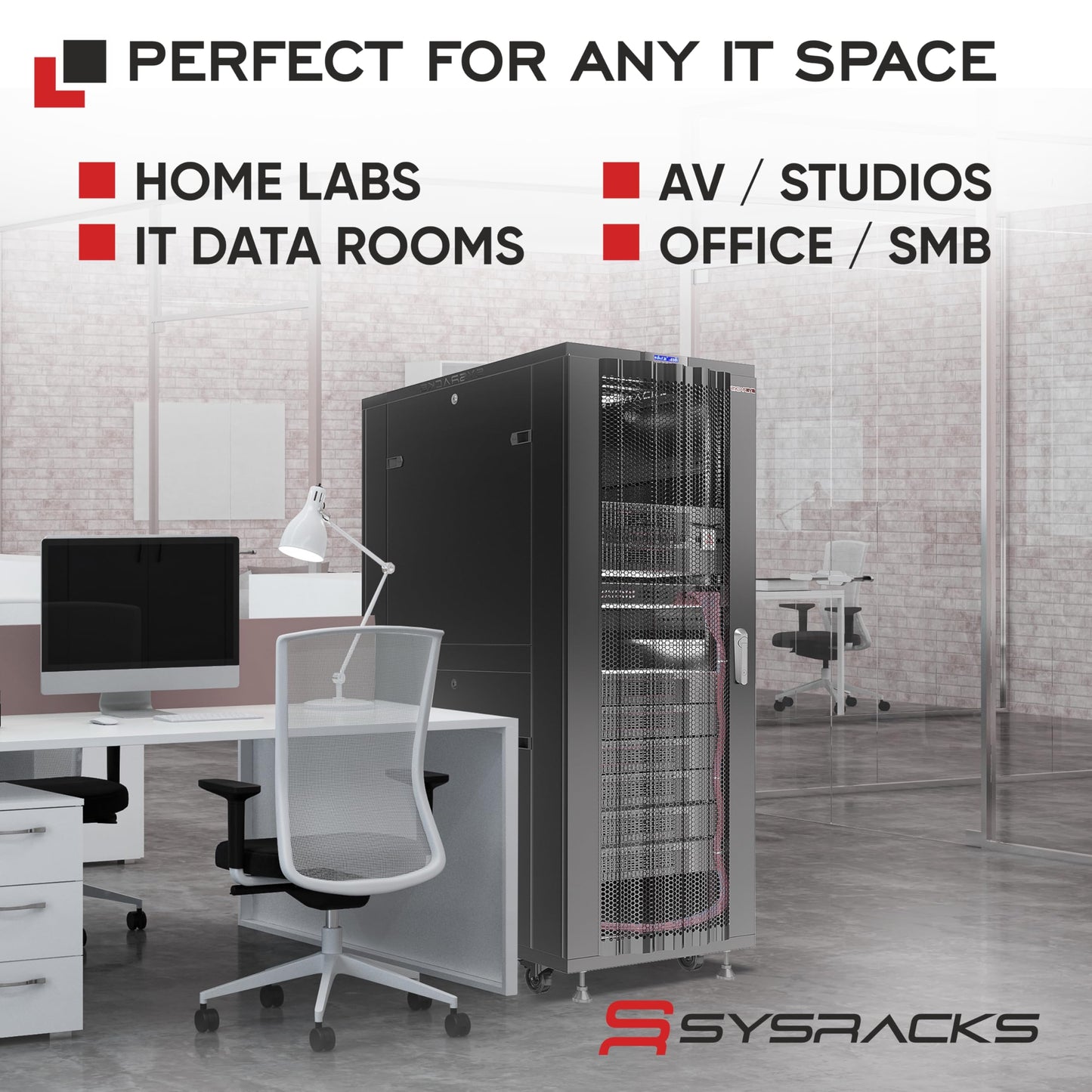 27U Wall Mount Server Rack Cabinet 24” Deep, 19” Network Enclosure for Home Lab with Fan, PDU, 2 Shelves, Casters & Feet, Locking Mesh Door