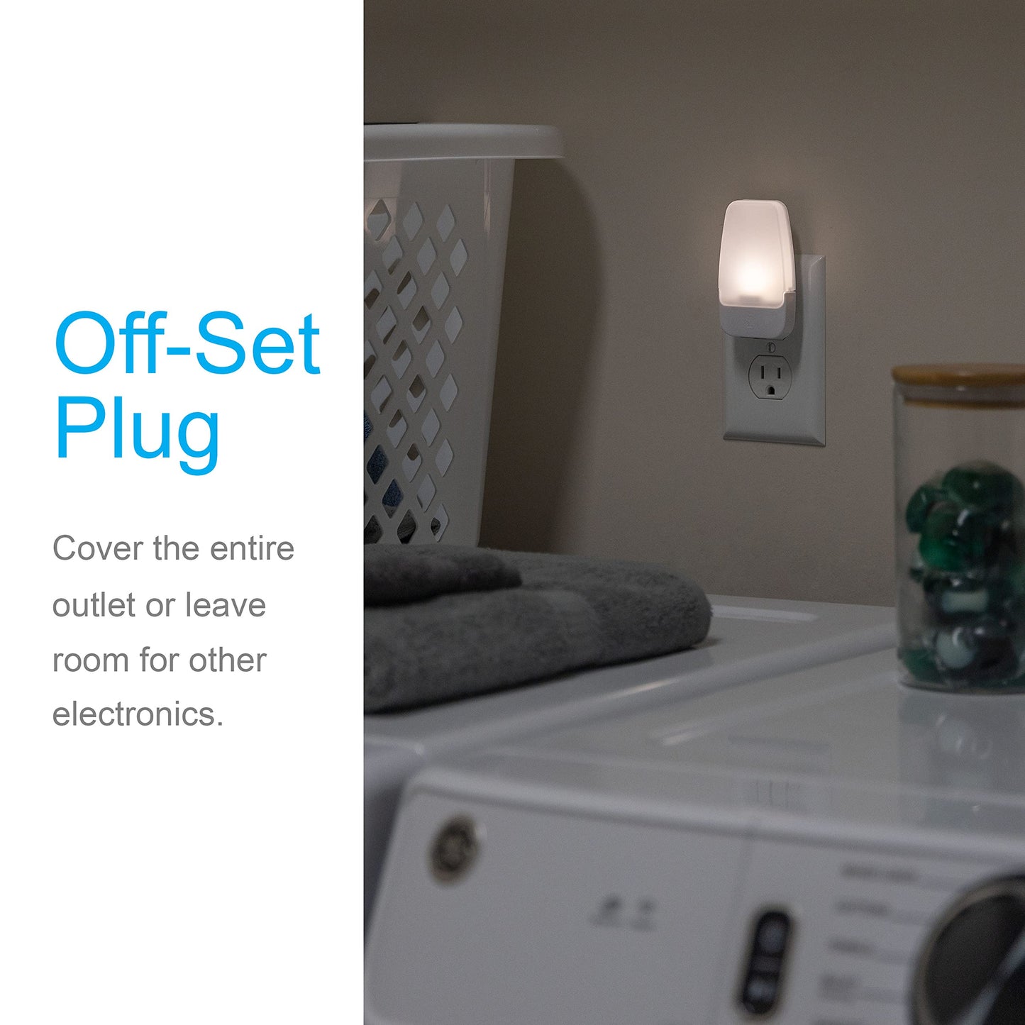 GE LED Night Light, Plug-in, Dusk to Dawn Sensor, Warm White, Ambient Lighting, Ideal Kids Adults Nightlight for Bedroom, Bathroom, Nursery, Hallway, Kitchen, 30966, 2 Pack