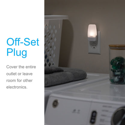 GE LED Night Light, Plug-in, Dusk to Dawn Sensor, Warm White, Ambient Lighting, Ideal Kids Adults Nightlight for Bedroom, Bathroom, Nursery, Hallway, Kitchen, 30966, 2 Pack