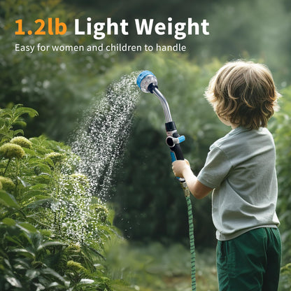 Diivoo Watering Wand Heavy Duty, Metal Garden Hose Wand with 8 Spray Patterns, 14 Inch Long Hose Nozzle Sprayer with Thumb Flow Control & 145°Spray Angle, Ideal for Plants,Flowers,Car