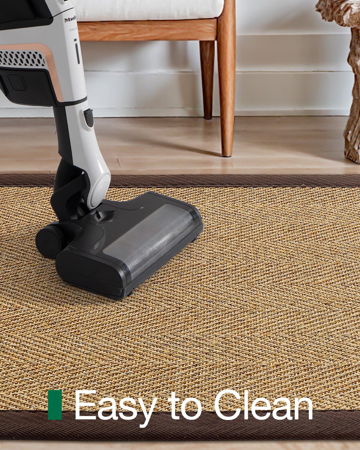 LUMI 3x8 Sisal Runner Rug Non Slip for Hallway, Natural Rustic Carpet No Shedding, Farmhouse Braided Area Mat Indoor High Traffic for Living Room, Entryway, Kitchen, Laundry