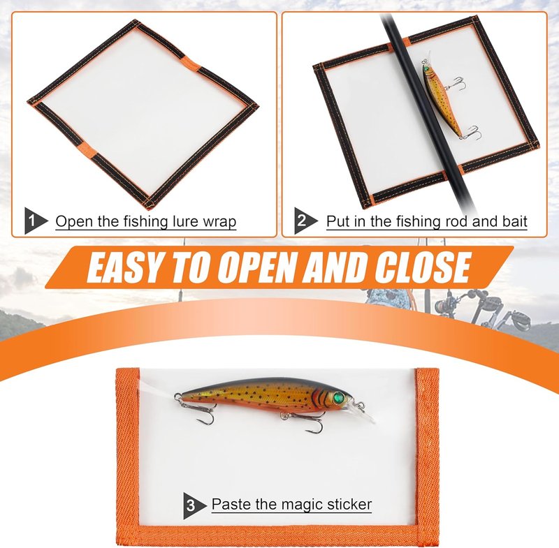 Fishing Lure Covers - Durable Clear PVC Wraps | 5/10 Pack for Safe Bait Storage & Hook Protection