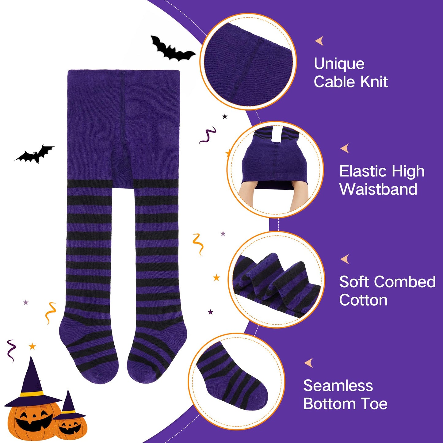 American Trends Baby Stripes Tights Seamless Toddler Tights Soft Infant Leggings Newborn Winter Socks for Grils Red-white Stripes 0-6 Months