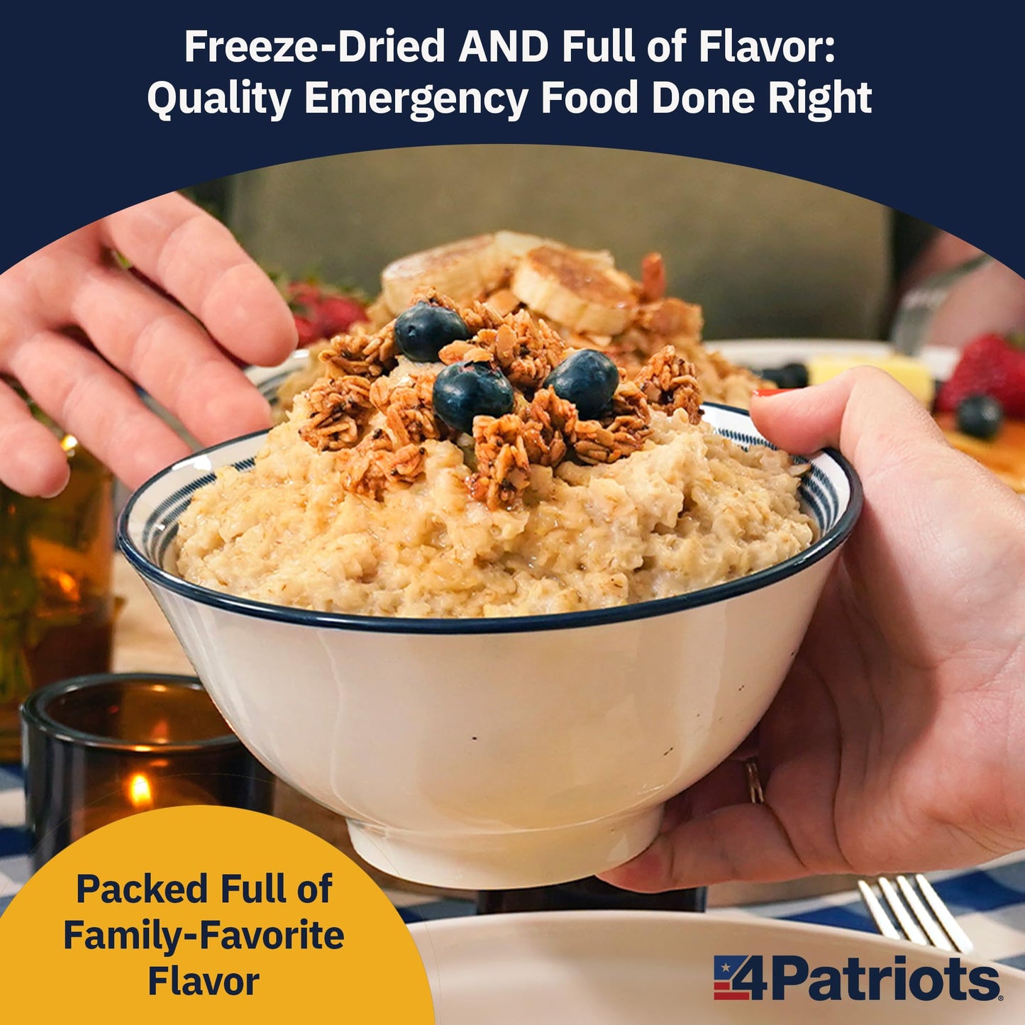 4Patriots 72-Hour Survival Food Kit: Emergency Food Supply Designed to Last 25 Years, 20 Servings