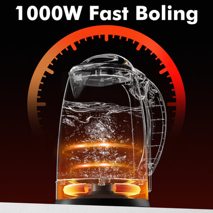 DEZIN Electric Kettle Upgraded, BPA Free 2L Stainless Steel Tea Kettle, Fast Boil Water Warmer with Auto Shut Off and Boil Dry Protection Tech for Coffee, Tea, Beverages