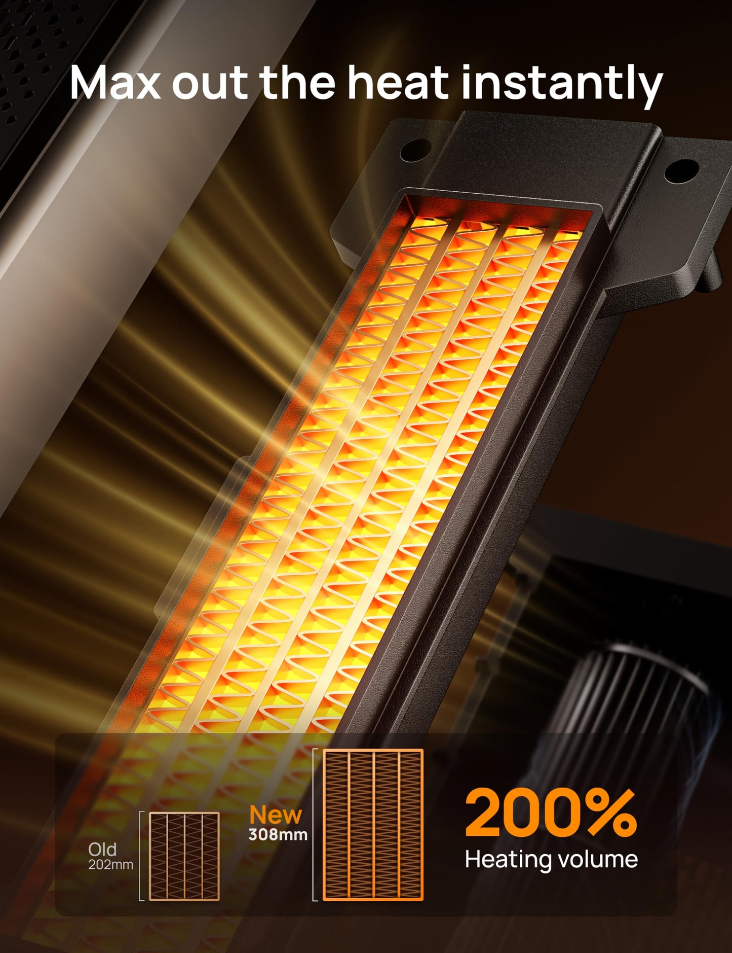 Dreo Space Heater Indoor, 25" 11.5ft/s Fast Portable Room Heater with Remote and Thermostat, 3 Modes, Overheating & Tip-Over Protection, Electric Heaters for Indoor Use Large Room, Bedroom, Silver