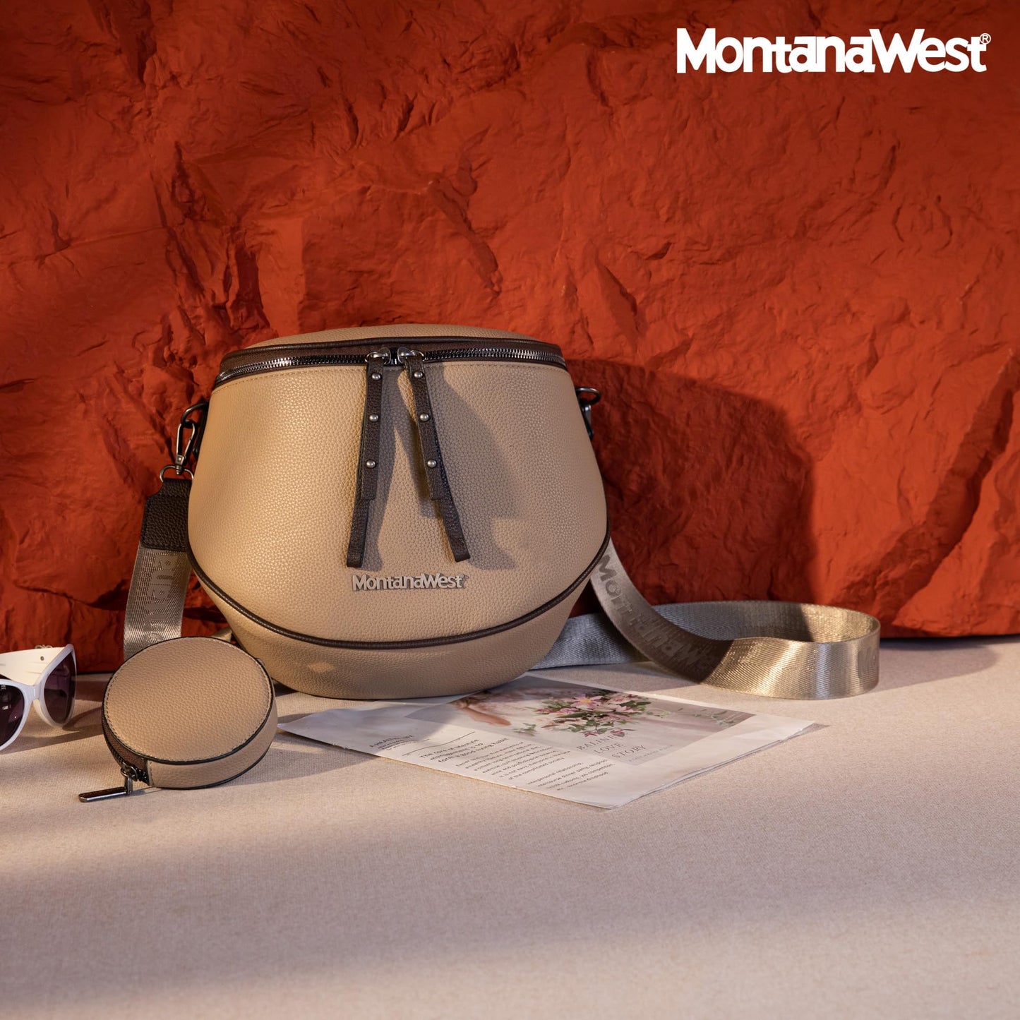 Montana West Large Crossbody Bags for Women Bum Bag Sling Purse with Adjustable Strap