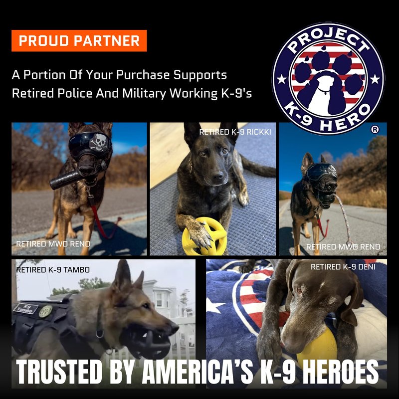 Monster K9 Chew Stick | Virtually Indestructible. Lifetime Guaranteed. | USA Made | VULCRON™ Natural Rubber | Durable, Heavy Duty Tug & Fetch Dog Toy for Aggressive Chewers | Med/Large Breeds, 9x1.75”