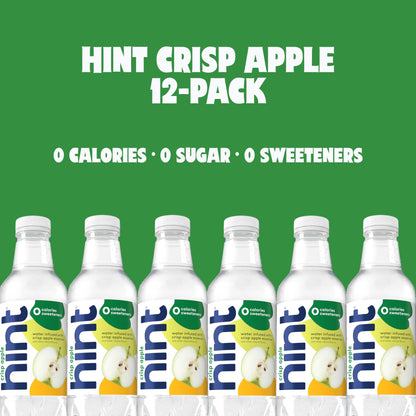 Hint Bottled Water, Crisp Apple and Watermelon - Purified Flavored Water with Zero Calories, Sugar Free, Natural Flavors - 16 Fl Oz (Pack of 24)