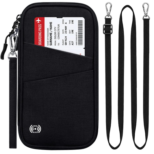 BKNOOU Passport Holder Family Rfid Blocking Travel Document Organizer,Travel Passport Wallet Multiple Passport Holder for Traveling,Family passport holder for 2 4 5,Passport Organizer for Men Women