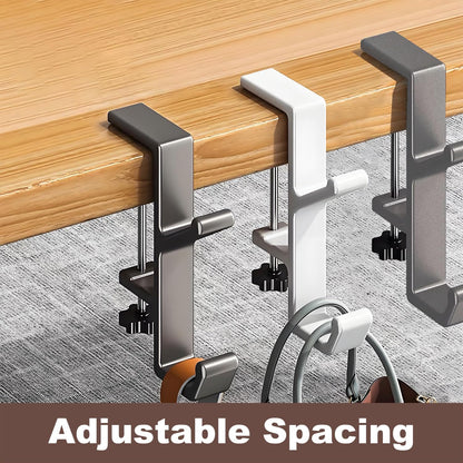 JAKO Headphone Stand Hanger Holder, Under Desk Aluminum Alloy Headset Stand with Fit for Gaming PC Accessories,Under Desk Clamp Hook Mount Suitable for Office, Computer Desk (Black)