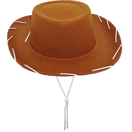 4E's Novelty Child Brown Cowboy Hat for Toddlers & Kids Felt - Kid Cowboy Costume Hat for Boys & Girls Ages 3 4 5 Year Old Halloween Costume