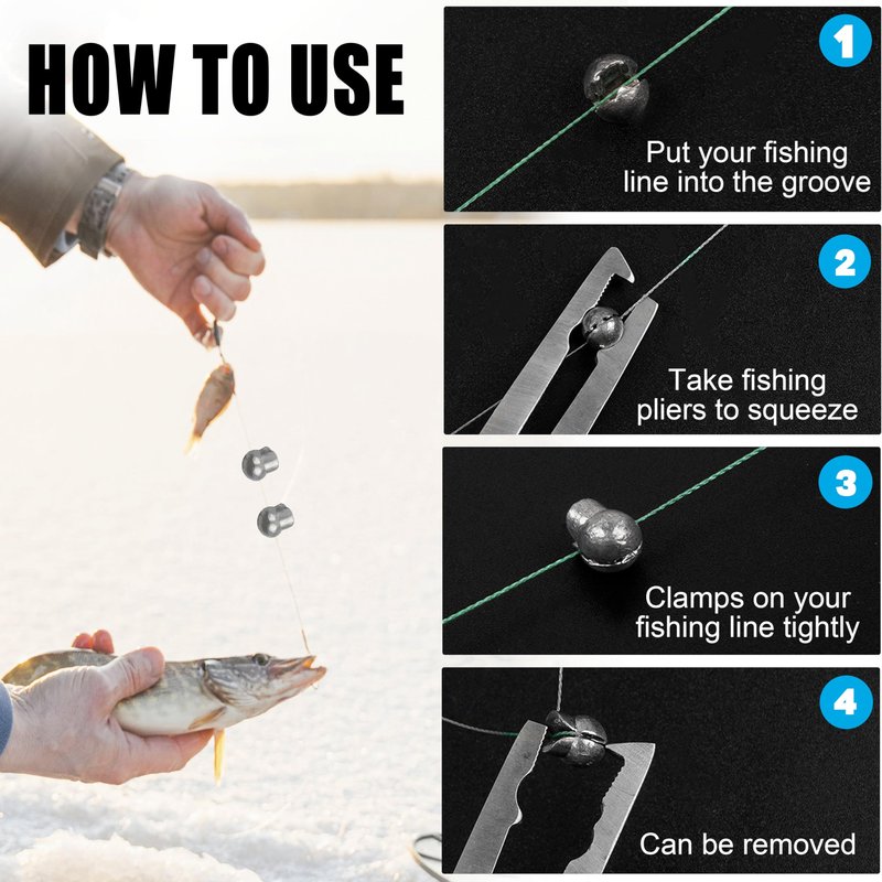 Split Shot Fishing Weights Kit, 180/210pcs Removable Round Fishing Weights Sinkers Clip On Shot Weights Fly Fishing Line Sinkers Fishing Sinkers for Freshwater Saltwater