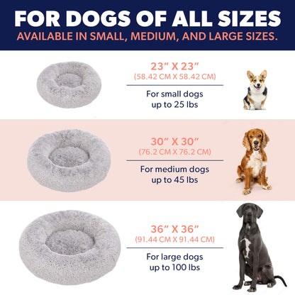 Active Pets Large Dog Bed, Calming Orthopedic Pet Bedding for Anxiety Relief, Joint Support & Comfort, Washable Dog Furniture, M 45lbs, Pink
