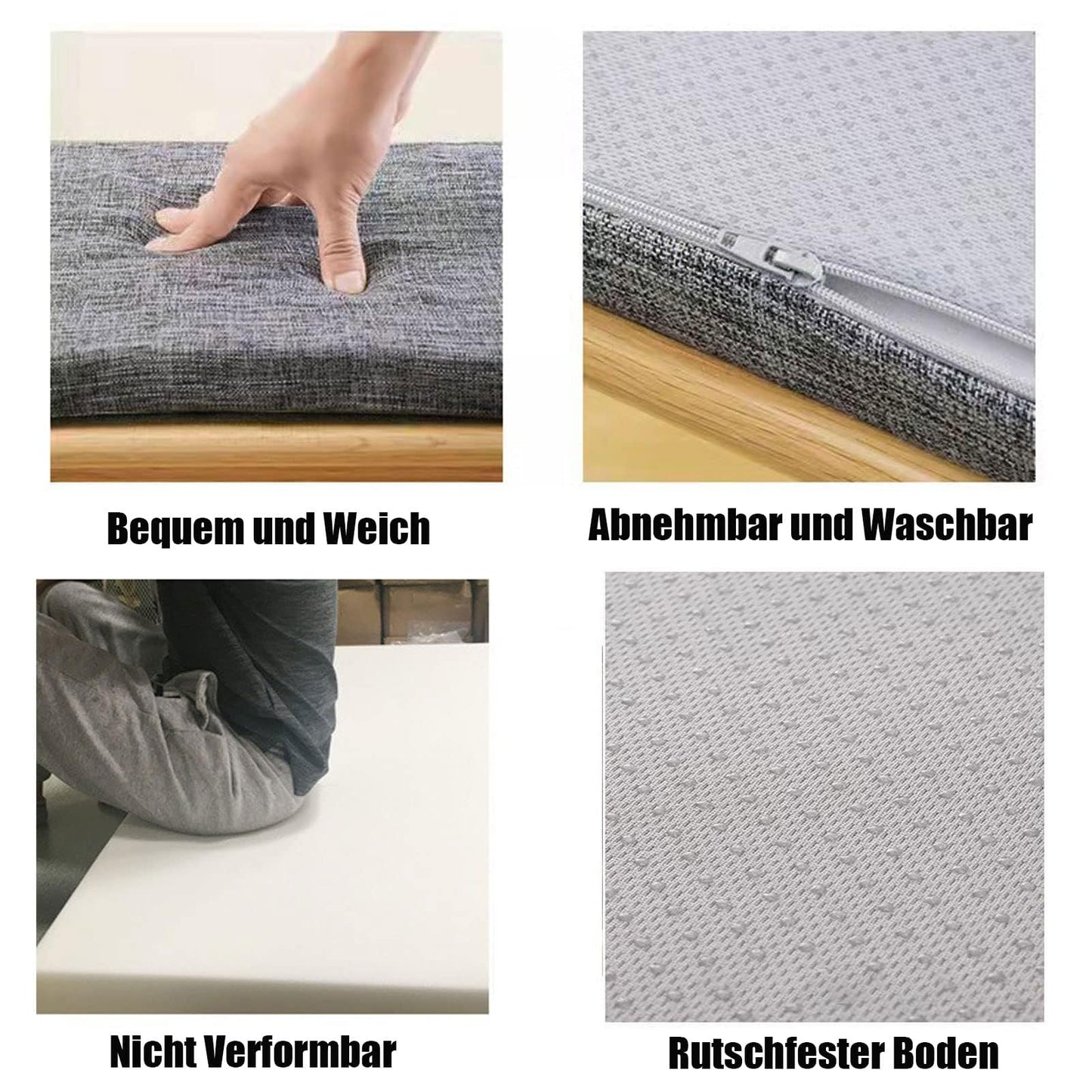 Indoor Outdoor Bench Cushion ,Custom Washable Bench Cushion for Garden Furniture,Non Slip 2/3/4 Seater Pad Patio Kitchen Sofa Bench Cushions for Dinning Bench Swing Window Seat Pad (Thickness 15CM)