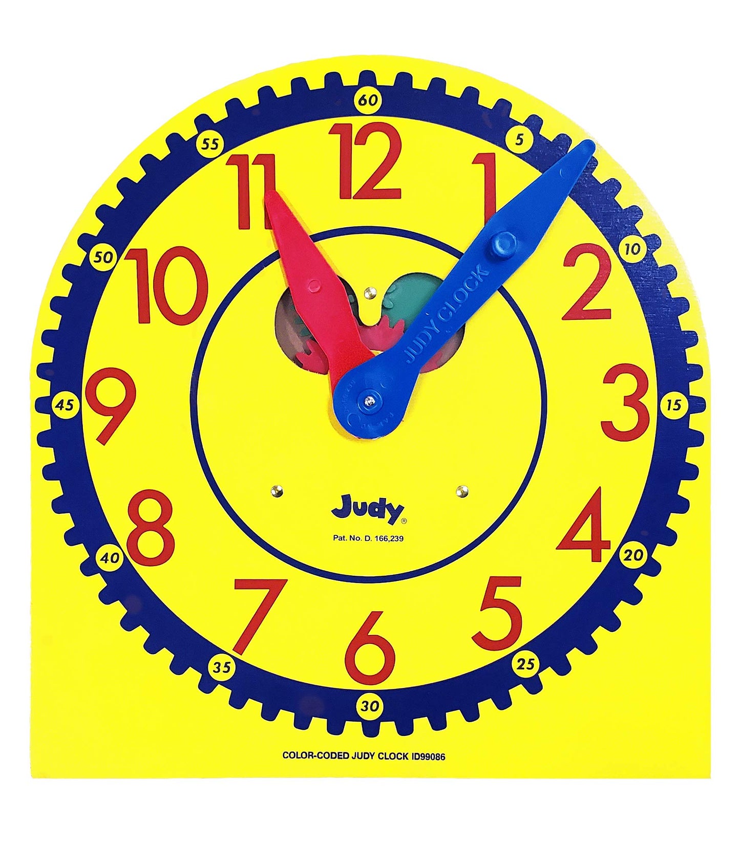 Carson Dellosa 13" x 12" Judy Clock, Time-Telling Teaching Clock for Kids, Classroom Clock for Teaching Time, Analog Clock, Teaching Clock for Classroom or Home School, Kindergarten to 3rd Grade